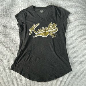 Rivalry Threads Gray Knights UCF University of Central Florida Gold V Neck